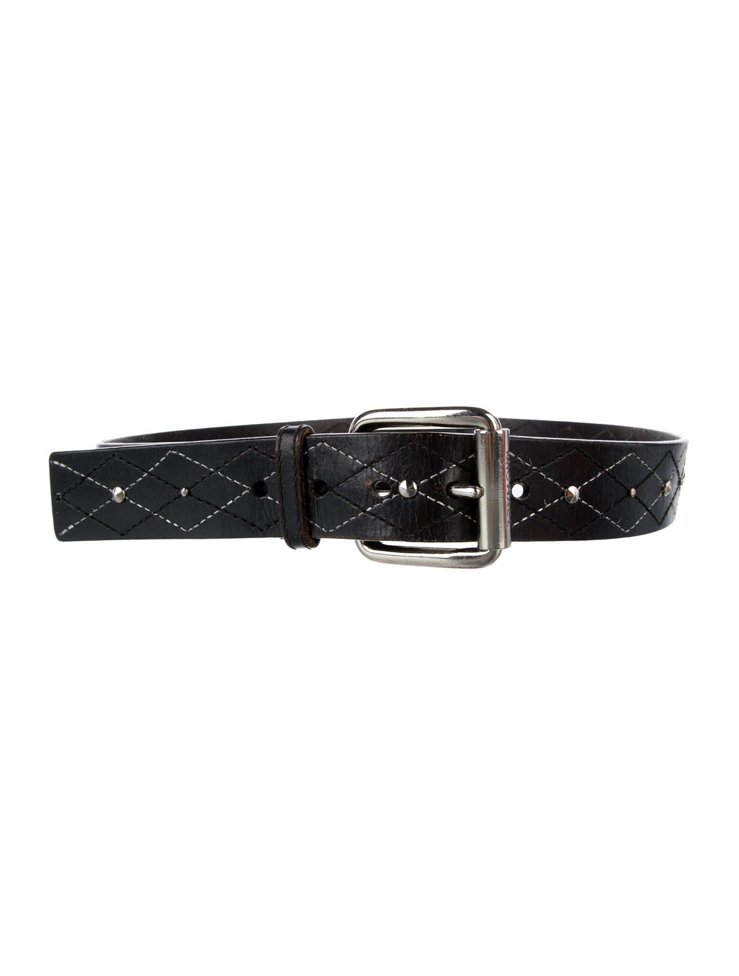 Michael Kors Leather Studded Accents Belt